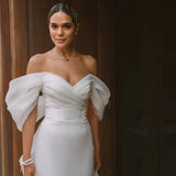 Robe blanche sirène cocktail femme