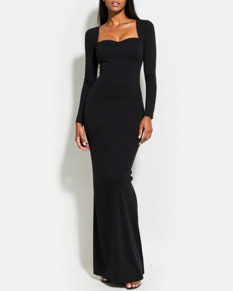 Robe longue noir sirène femme Noir / S