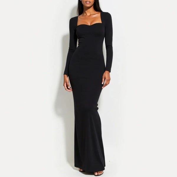 Robe longue noir sirène femme Noir / S