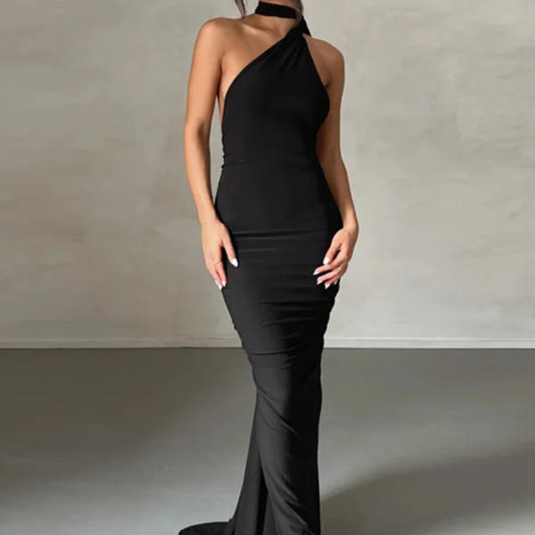 Robe sirène demoiselle d’honneur Noir / 36