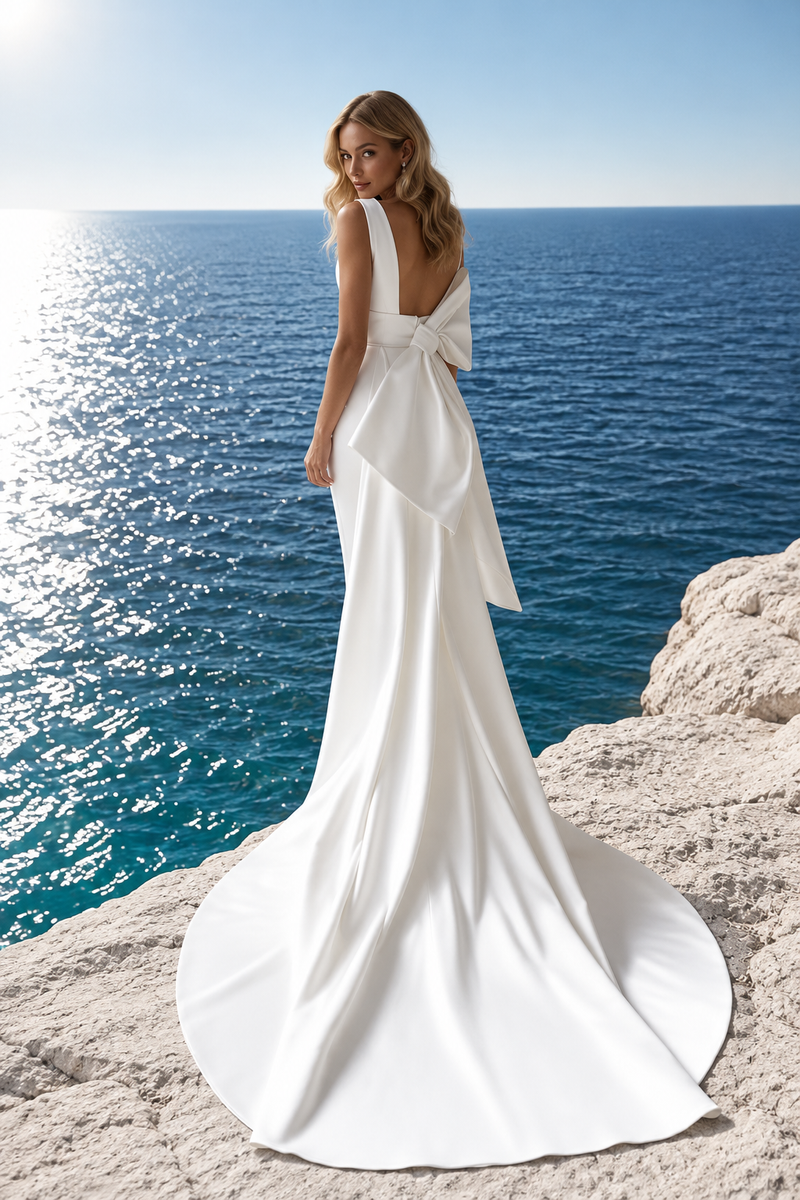 Robe de mariée sirène simple