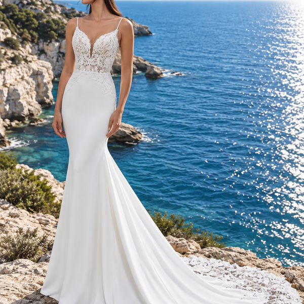 Robe de mariée sirène dos nu dentelle
