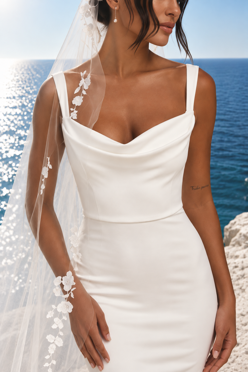 Robe de mariée sirène décolleté carré