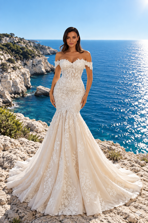 Robe de mariée sirène bustier