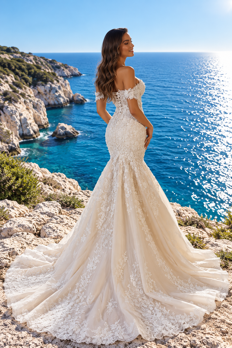 Robe de mariée sirène bustier