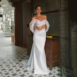 Robe blanche sirène cocktail