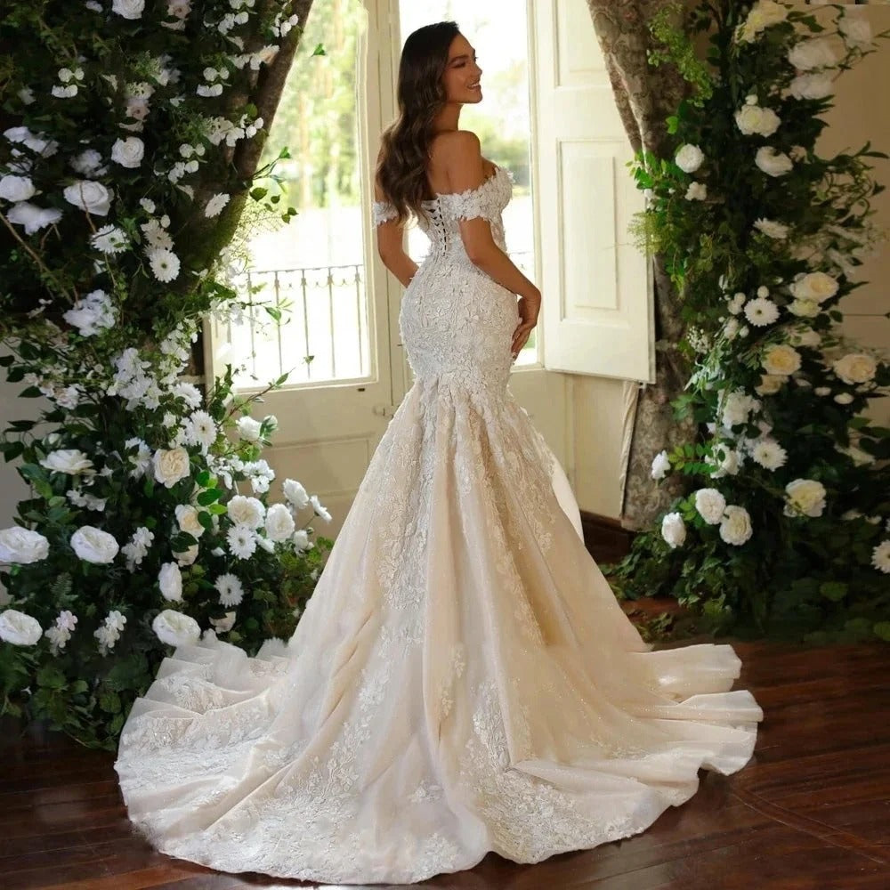 Robe de mariée sirène bustier  dos nu
