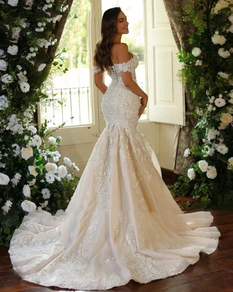Robe de mariée sirène bustier  dos nu