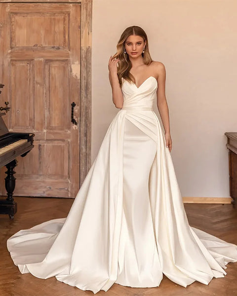 Robe mariée sirène avec surjupe
