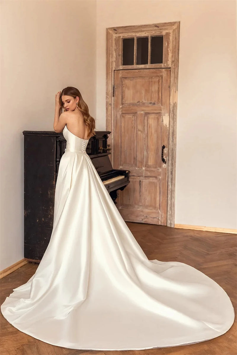 Robe mariée sirène avec surjupe longue