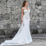 Robe mariée sirène longue traîne femme