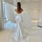 Robe mariée sirène satin dos nu