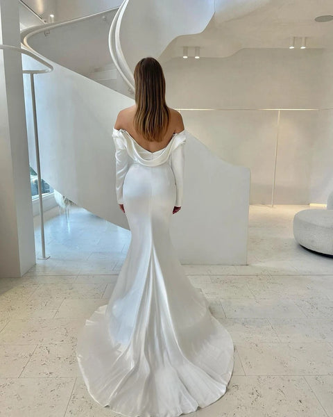 Robe mariée sirène satin dos nu