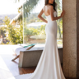 Robe sirène blanche mariage de dos