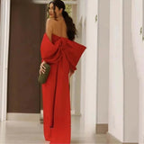 Robe sirène avec fente rouge