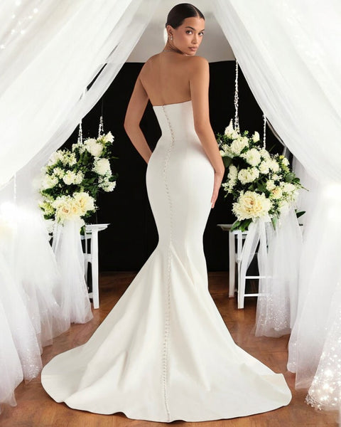 Robe sirène épaule dénudée longue 