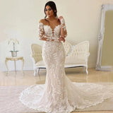 Robe sirène à manche longue 