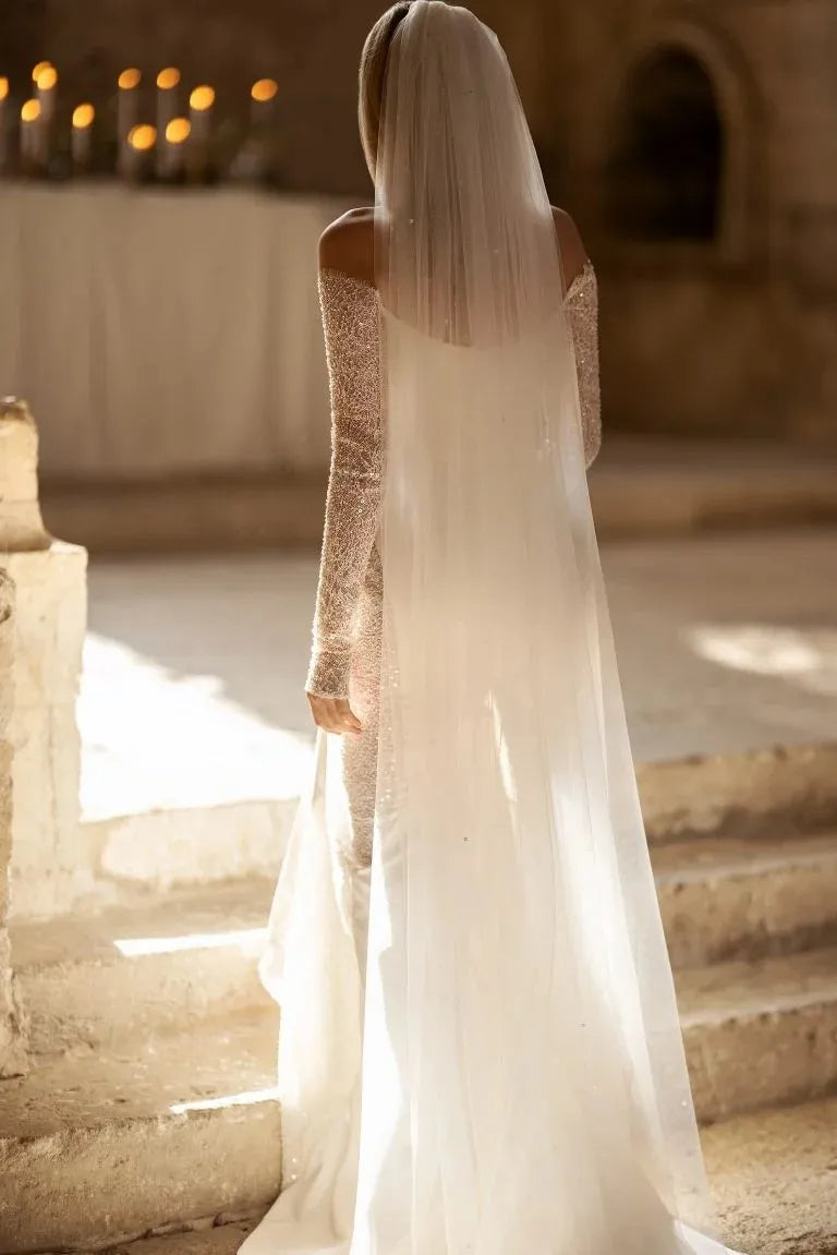 Robe sirène paillette mariage dos nu