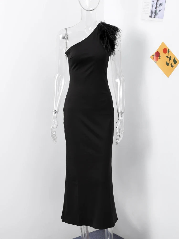Robe de soirée sirène noire