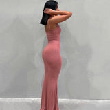 Robe sirène corail minimaliste