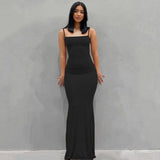 Robe sirène corail minimaliste Noir / XS