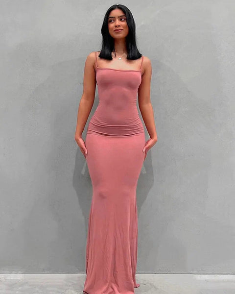 Robe sirène corail minimaliste Rose / XS