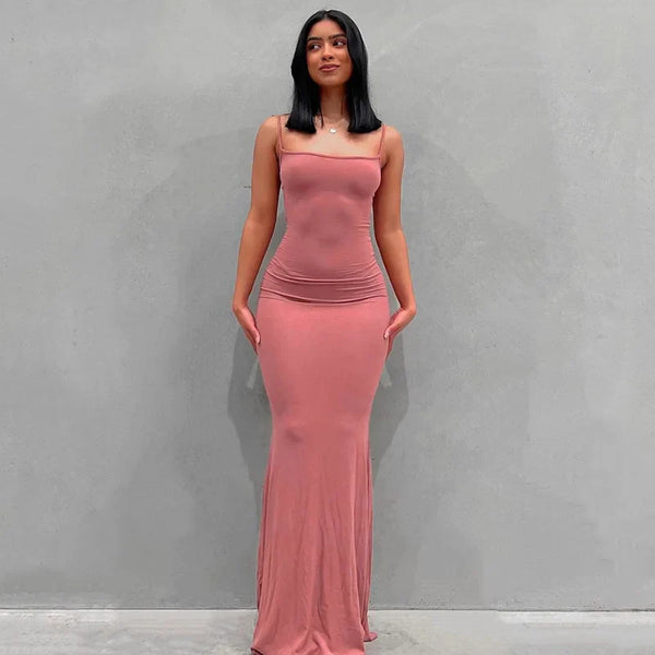 Robe sirène corail minimaliste Rose / XS