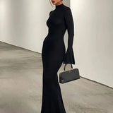 Robe sirène évasée noire Noir / S